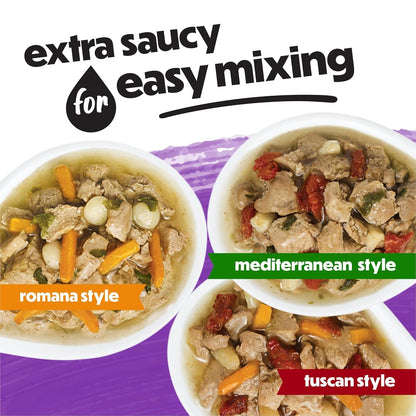 Purina Beneful Medleys Wet Dog Food Variety Pack with Tuscan, Romana, and Mediterranean Style Dog Food in Dog Gravy, 30 Pack - (Pack of 30) 3 Oz. Cans