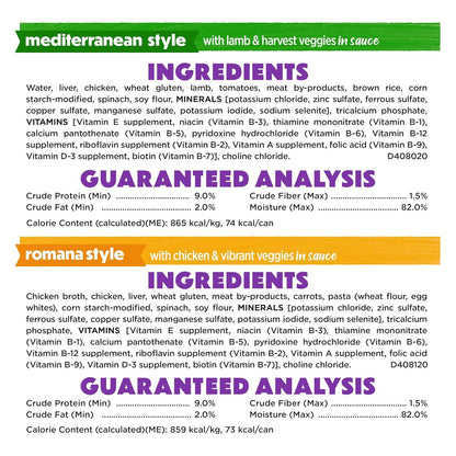 Purina Beneful Medleys Wet Dog Food Variety Pack with Tuscan, Romana, and Mediterranean Style Dog Food in Dog Gravy, 30 Pack - (Pack of 30) 3 Oz. Cans