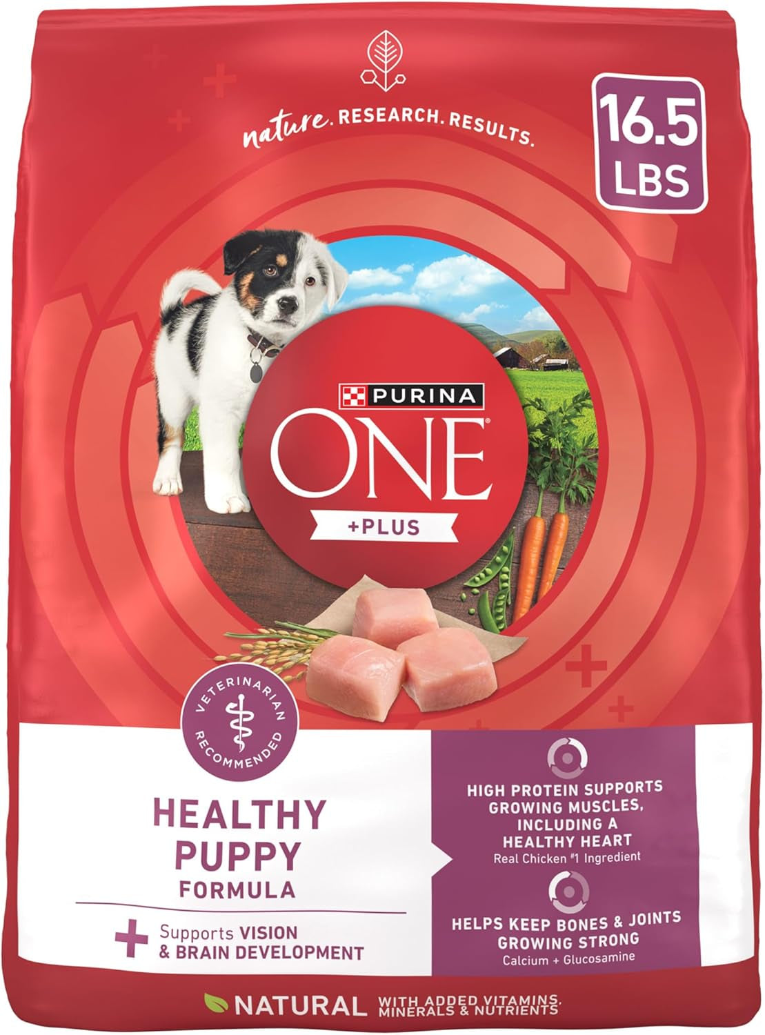 plus Healthy Puppy Formula High Protein Natural Dry Puppy Food with Added Vitamins, Minerals and Nutrients - 8 Lb. Bag