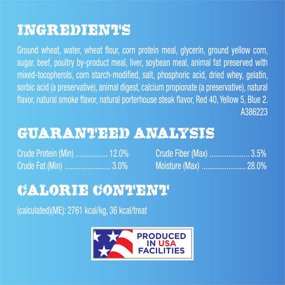 Purina T-Bonz Porterhouse Flavor Steak Shaped Treats for Dogs - 45 Oz. Pouch