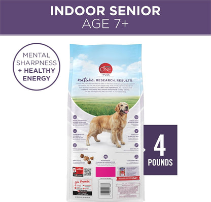 High Protein Dry Senior Dog Food plus Vibrant Maturity Adult 7 plus Formula - (Pack of 4) 4 Lb. Bags