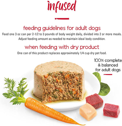 Purina  Infused Pate Wet Dog Food Variety Pack, Pate with Real Lamb, Chicken or Beef Varieties - (2 Packs of 12) 3 Oz. Cans