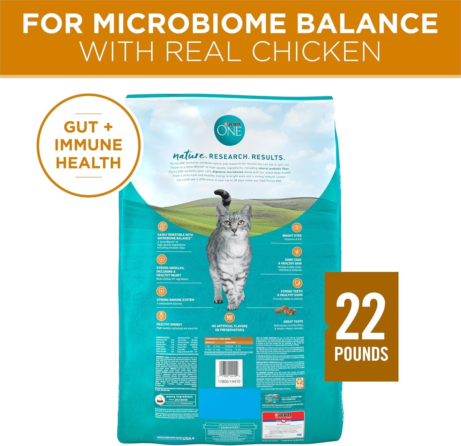 Natural Dry Cat Food, Tender Selects Blend with Real Chicken - 22 Lb. Bag