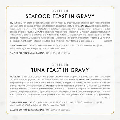 Purina  Grilled Wet Cat Food Seafood Collection in Wet Cat Food Variety Pack - (Pack of 24) 3 Oz. Cans