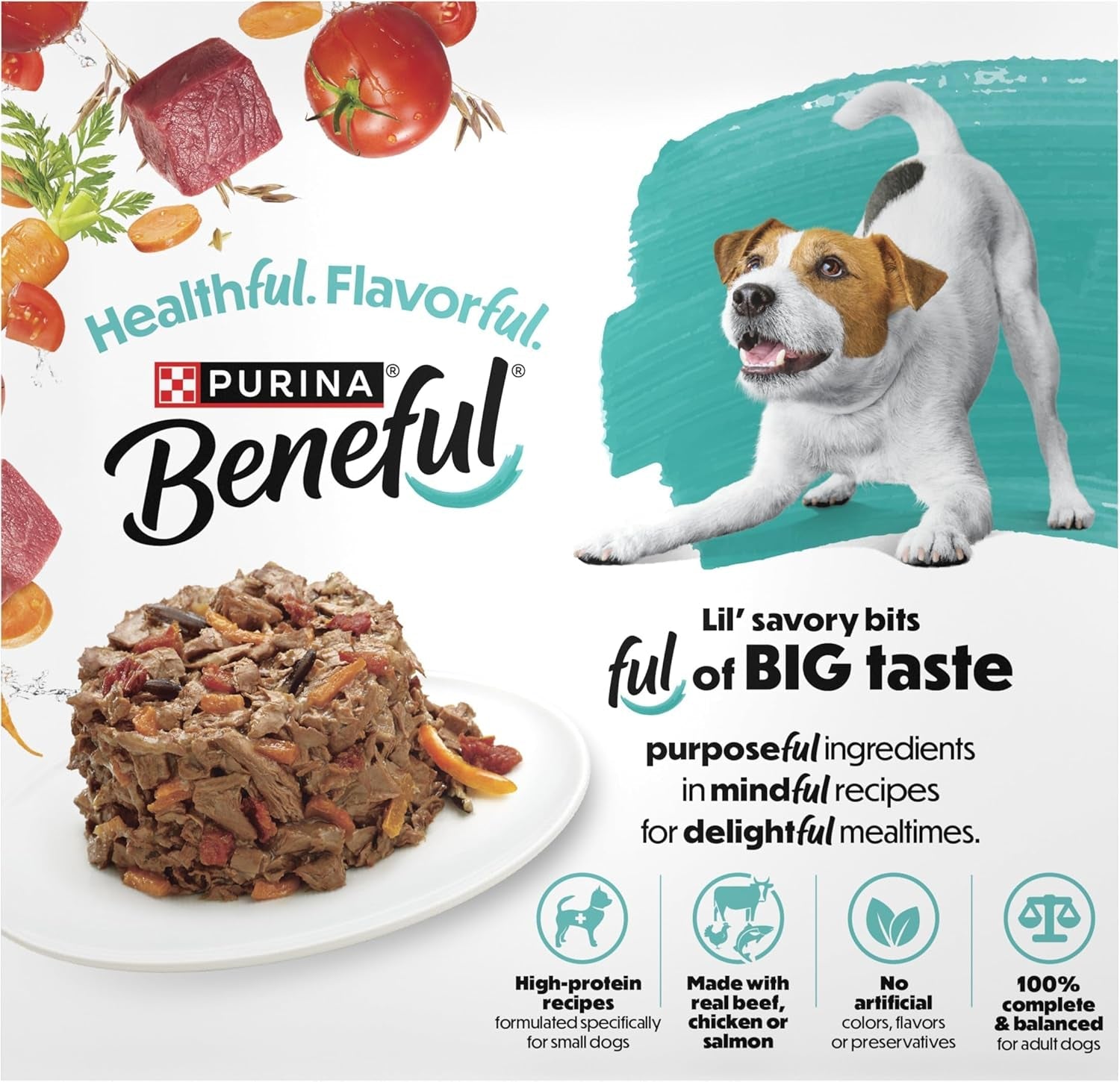 Purina Small Breed Wet Dog Food Variety Pack, Incredibites with Real Beef, Chicken and Salmon - (Pack of 30) 3 Oz. Cans