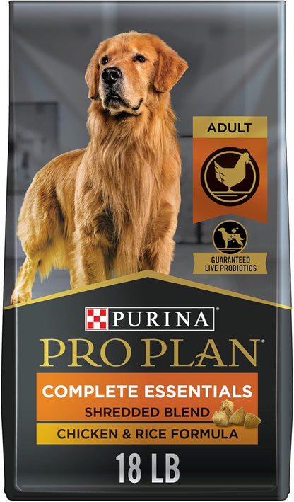 Complete Essentials Shredded Blend Chicken and Rice Dog Food Dry Formula with Probiotics for Dogs - 35 Lb. Bag